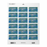 Waterlilies, 1916-1919 by Claude Monet Label<br><div class="desc">Claude Monet - Waterlilies,  1916-1919. Oscar-Claude Monet (1840-1926) was a French painter and founder of impressionist painting who is seen as a key precursor to modernism,  especially in his attempts to paint nature as he perceived it.</div>