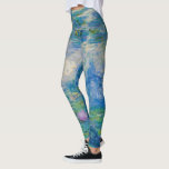 Waterlilies, 1916-1919 by Claude Monet Leggings<br><div class="desc">Claude Monet - Waterlilies,  1916-1919. Oscar-Claude Monet (1840-1926) was a French painter and founder of impressionist painting who is seen as a key precursor to modernism,  especially in his attempts to paint nature as he perceived it.</div>