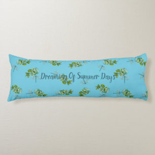Waterlilies and Dragonflies Body Cushion