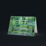 Waterlilies and Japanese Bridge, Claude Monet Card<br><div class="desc">Oil on canvas 35 5/8 in. x 35 5/16 in. Princeton University Art Museum, Princeton New Jersey "Waterlilies and Japanese Bridge by French Impressionist painter, Claude Monet. This Japanese footbridge was built over his lily pond by 1895. By 1899 he had made the first series of paintings that focused on...</div>