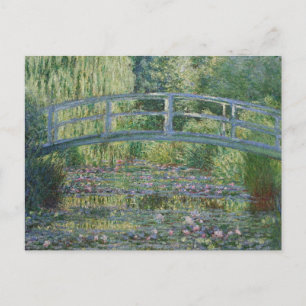 Waterlilies and Japanese Footbridge Holiday Postcard