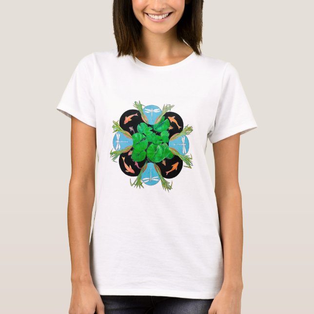Waterlilies and Rushes T-Shirt (Front)