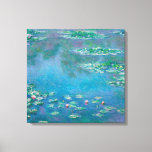 Waterlilies by Claude Monet Fine Art Painting Canvas Print<br><div class="desc">Beautiful masterpiece by Claude Monet - Water Lilies from his garden at Giverny,  France. One of the most famous fine art paintings in art history and a beautiful example of impressionism. This is truly a wonderful artwork and a great gift for art lover.</div>