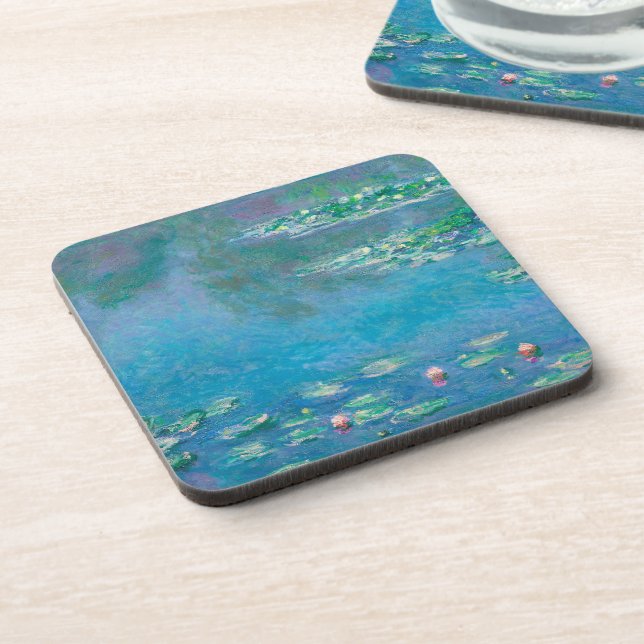 Waterlilies by Claude Monet Fine Art Painting Coaster (Left Side)