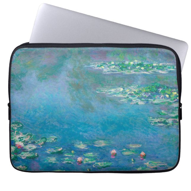 Waterlilies by Claude Monet Fine Art Painting Laptop Sleeve (Front)