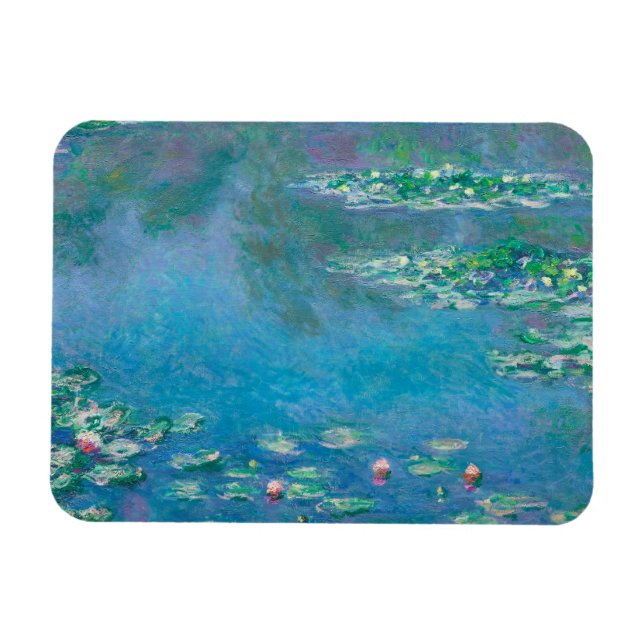 Waterlilies by Claude Monet Fine Art Painting Magnet (Horizontal)