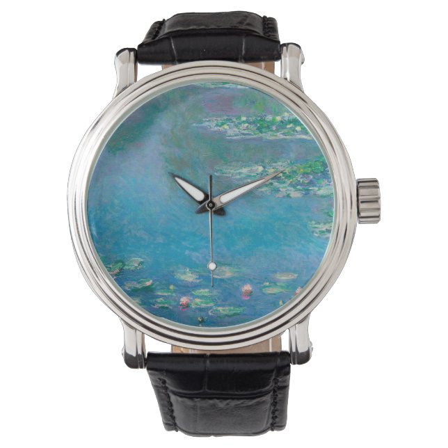 Waterlilies by Claude Monet Fine Art Painting Watch (Front)