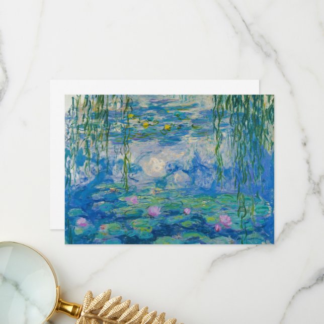Waterlilies by Claude Monet Thank You Card (Front/Back In Situ)