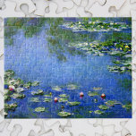 Waterlilies by Claude Monet, Vintage Fine Art Jigsaw Puzzle<br><div class="desc">Waterlilies by Claude Monet is a vintage impressionism fine art nature painting featuring waterlilies in a pond in Monet's garden at his home in Giverny, France. A sunny spring or summer day with the bright blue sky reflecting in the pond. Claude Monet enjoyed painting "en plein air" or "in the...</div>