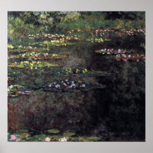 Waterlilies by Claude Monet, Vintage Fine Art Poster