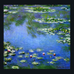 Waterlilies by Claude Monet, Vintage Fine Art Poster<br><div class="desc">Waterlilies by Claude Monet is a vintage impressionism fine art nature painting featuring waterlilies in a pond in Monet's garden at his home in Giverny, France. A sunny spring or summer day with the bright blue sky reflecting in the pond. Claude Monet enjoyed painting "en plein air" or "in the...</div>