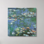 Waterlilies by Claude Monet, Vintage Flowers Canvas Print<br><div class="desc">Waterlilies (1916) by Claude Monet. Water Lilies is a vintage impressionism fine art floral painting. Monet's spring season flower garden in Giverny, France. This landscape is one of many variations of water lily paintings that Monet painted by his pond. About the artist: Claude Monet (1840-1926) was a founder of the...</div>