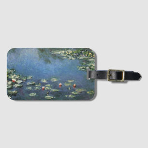 Waterlilies by Claude Monet, Vintage Flowers Luggage Tag
