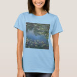 Waterlilies by Claude Monet, Vintage Flowers T-Shirt<br><div class="desc">Water Lilies (1906) by Claude Monet is a vintage impressionism fine art landscape floral painting. It is one of many variations of water lily paintings that Monet painted in his flower garden in Giverny, France. Waterlily flowers in a spring season pond. About the artist: Claude Monet (1840-1926) was a founder...</div>