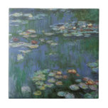 Waterlilies by Claude Monet, Vintage Flowers Tile<br><div class="desc">Waterlilies (1916) by Claude Monet. Water Lilies is a vintage impressionism fine art floral painting. Monet's spring season flower garden in Giverny, France. This landscape is one of many variations of water lily paintings that Monet painted by his pond. About the artist: Claude Monet (1840-1926) was a founder of the...</div>