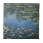 Waterlilies by Claude Monet, Vintage Flowers Tile<br><div class="desc">Water Lilies (1906) by Claude Monet is a vintage impressionism fine art landscape floral painting. It is one of many variations of water lily paintings that Monet painted in his flower garden in Giverny, France. Waterlily flowers in a spring season pond. About the artist: Claude Monet (1840-1926) was a founder...</div>