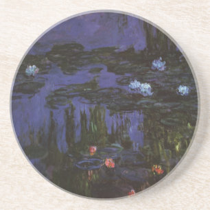 Waterlilies by Claude Monet, Vintage Impressionism Coaster