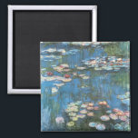 Waterlilies by Claude Monet, Vintage Impressionism Magnet<br><div class="desc">Waterlilies (1914) by Claude Monet is a vintage impressionist fine art nature painting. One of many variations of water lily floral paintings that Monet painted by the pond in his flower garden in Giverny, France. About the artist: Claude Monet (1840-1926) was a founder of the French impressionist painting movement with...</div>