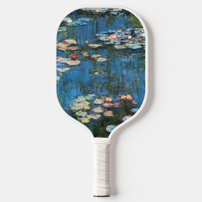 Waterlilies by Claude Monet, Vintage Impressionism Pickleball Paddle (Front)
