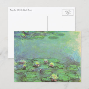 Waterlilies by Claude Monet, Vintage Impressionism Postcard