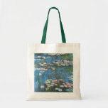 Waterlilies by Claude Monet, Vintage Impressionism Tote Bag<br><div class="desc">Waterlilies (1914) by Claude Monet is a vintage impressionist fine art nature painting. One of many variations of water lily floral paintings that Monet painted by the pond in his flower garden in Giverny, France. About the artist: Claude Monet (1840-1926) was a founder of the French impressionist painting movement with...</div>