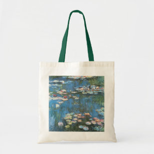 Waterlilies by Claude Monet, Vintage Impressionism Tote Bag