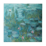 Waterlilies (Claude Monet, 1915) Tile<br><div class="desc">Design features a painting by Claude Monet (1840–1926) now housed at the Neue Pinakothek in Munich,  Germany.</div>