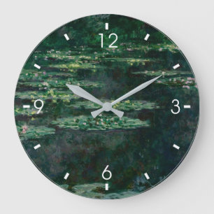 Waterlilies (Claude Monet) Large Clock