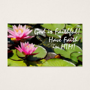 Waterlilies God is Faithful! Card
