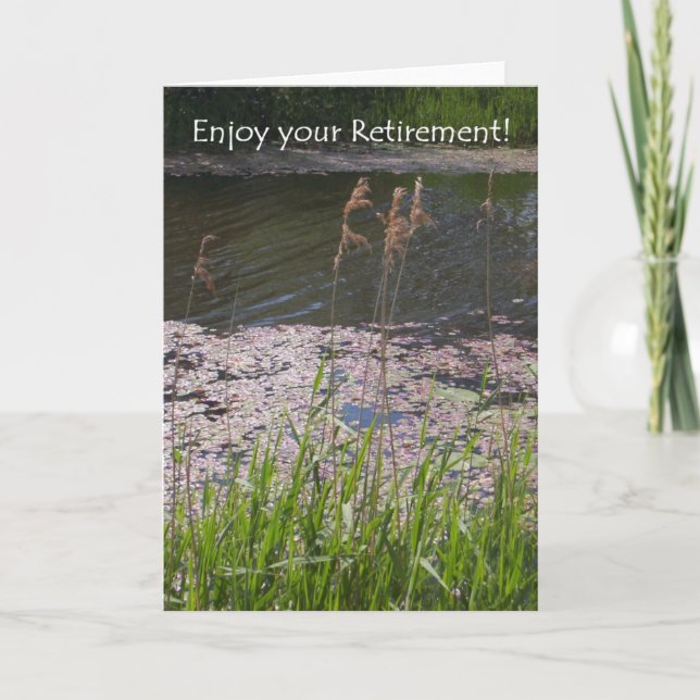 Waterlilies Retirement Card (Front)