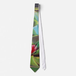 waterlilies, waterlilies, waterlilies, waterlil... tie