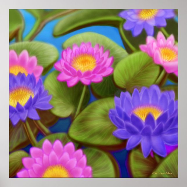 Waterlily Garden Poster (Front)