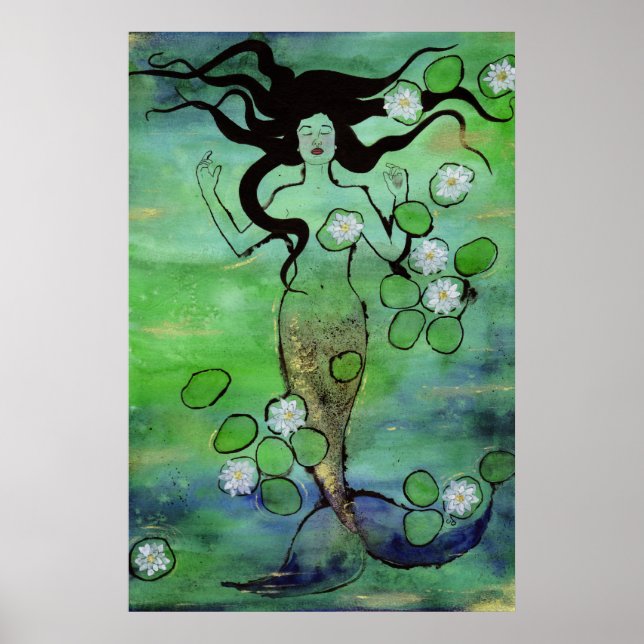Waterlily Mermaid Poster (Front)