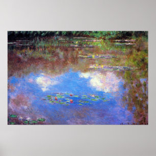 Waterlily Pond by Claude Monet, Vintage Fine Art Poster