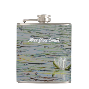 Waterlily Pond Lake Flower I Drink Flask
