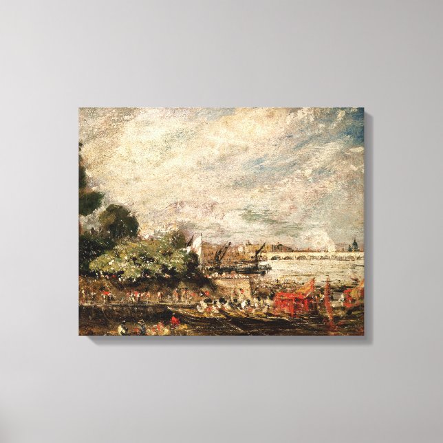 Waterloo Bridge from above Whitehall Stairs, c.181 Canvas Print (Front)