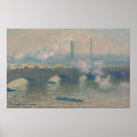 Waterloo Bridge, Grey Day - Claude Monet Fine Art