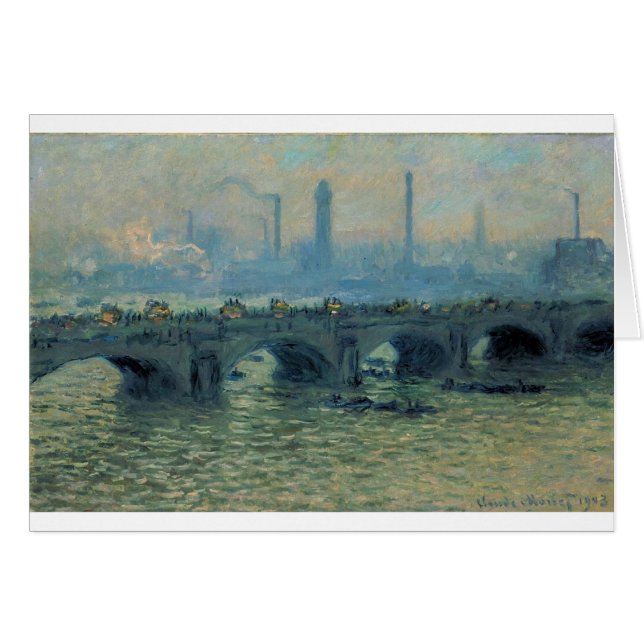 Waterloo Bridge, Grey Weather by Claude Monet (Front Horizontal)