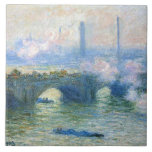 Waterloo Bridge, London by Claude Monet Tile<br><div class="desc">Claude Monet's famous painting,  Waterloo Bridge,  London.</div>