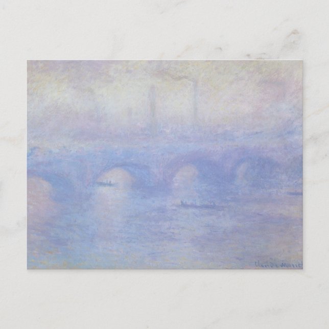 Waterloo Bridge, Mist Effect by Claude Monet Postcard (Front)