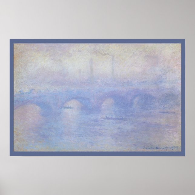 Waterloo Bridge, Mist Effect by Claude Monet Poster (Front)