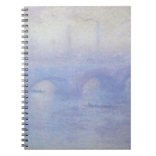 Waterloo Bridge, Mist Effect by Claude Monet Spiral Notebook