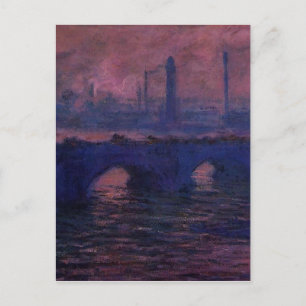Waterloo Bridge, Overcast Weather by Claude Monet Postcard