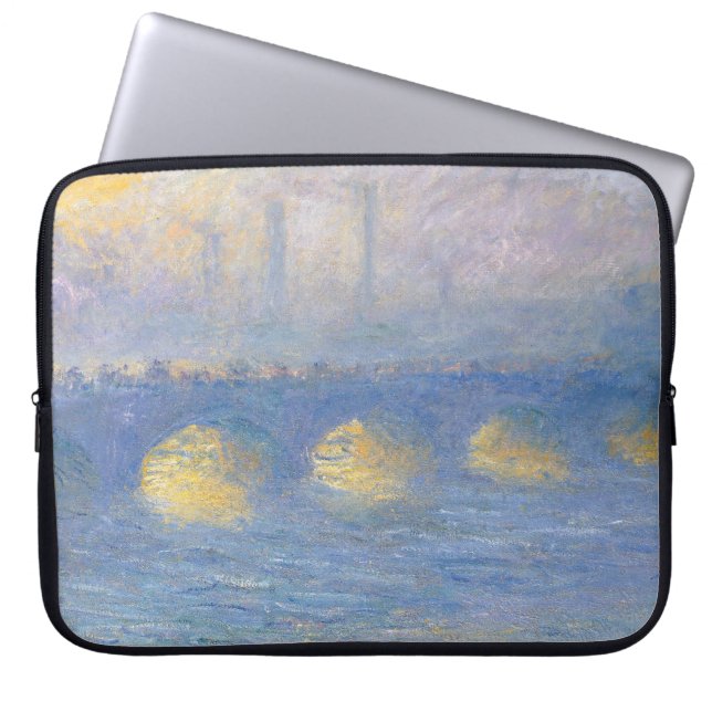 Waterloo Bridge, temps couvert | 1904 Laptop Sleeve (Front)