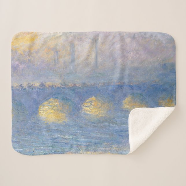 Waterloo Bridge, temps couvert | 1904 Sherpa Blanket (Front (Horizontal))
