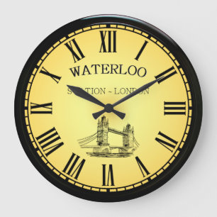 Waterloo Station ~ Tower Bridge ~ London England ~ Large Clock