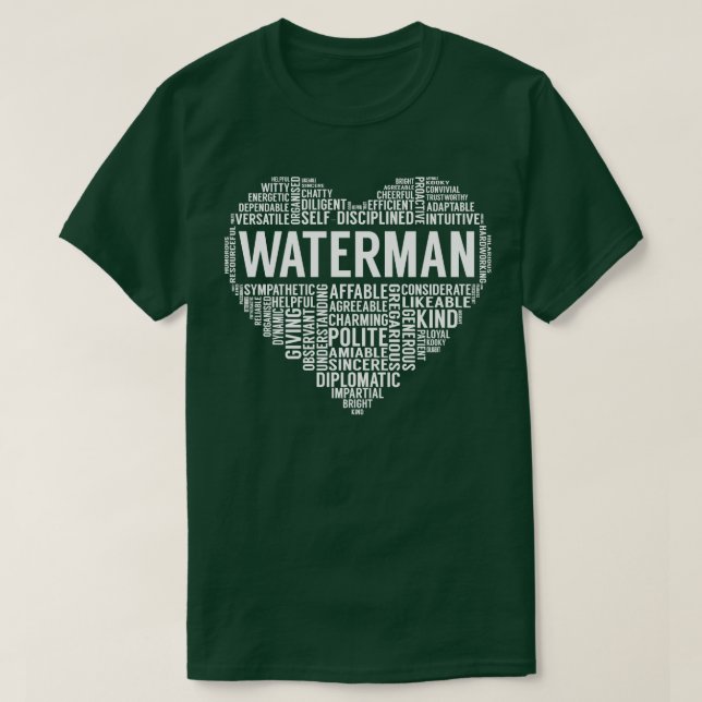 Waterman Heart T-Shirt (Design Front)