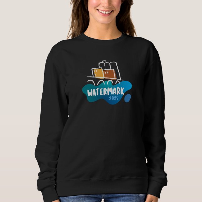 Watermark Women's Black Sweatshirt (Front)
