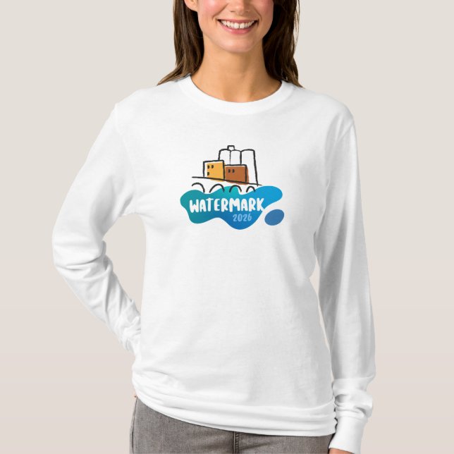 Watermark Women's Long Sleeve Basic T-Shirt (Front)