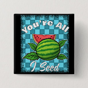 watermelon 15 cm square badge